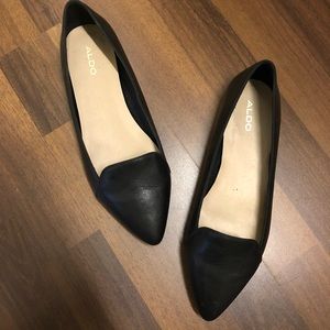 Aldo Berissi Black Faux Leather Flats 7